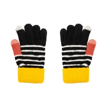 BAIJUAN Acrylic Knit Gloves Unisex Ecru