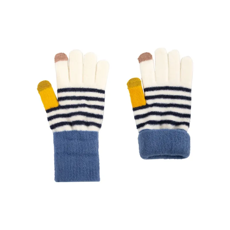 BAIJUAN Acrylic Knit Gloves Unisex Ecru-6