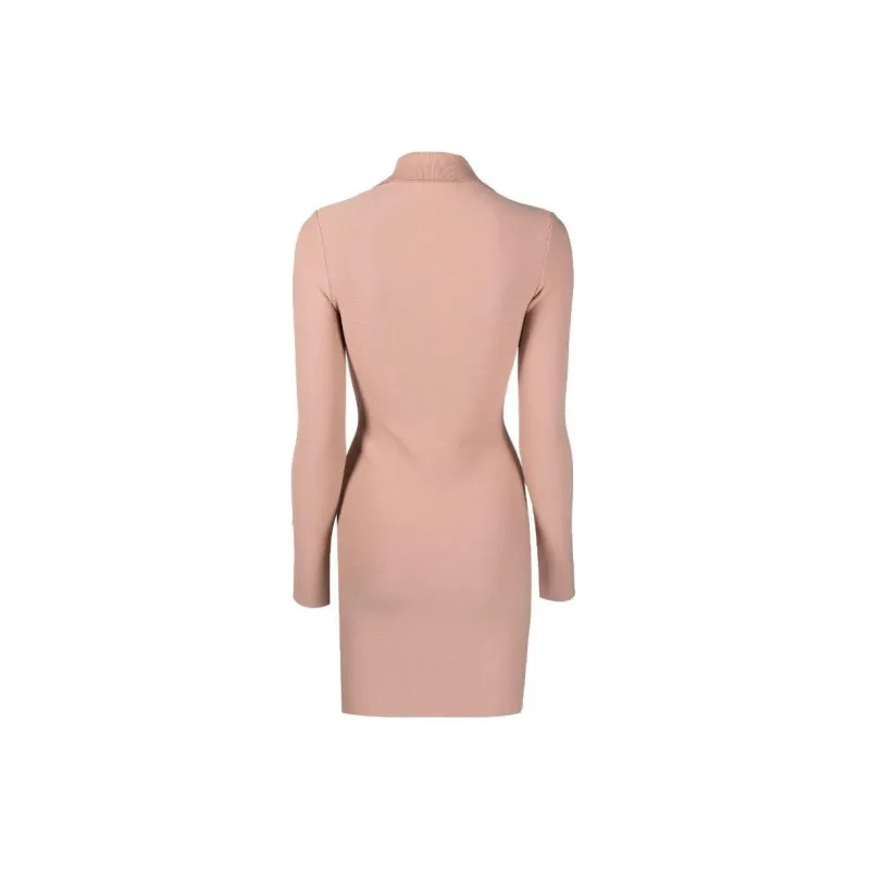 Alaia Half Zipped Long Sleeved Mini Dress-1