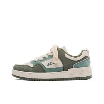 WARRIOR Skateboard Shoes Unisex Low Top Beige/Green