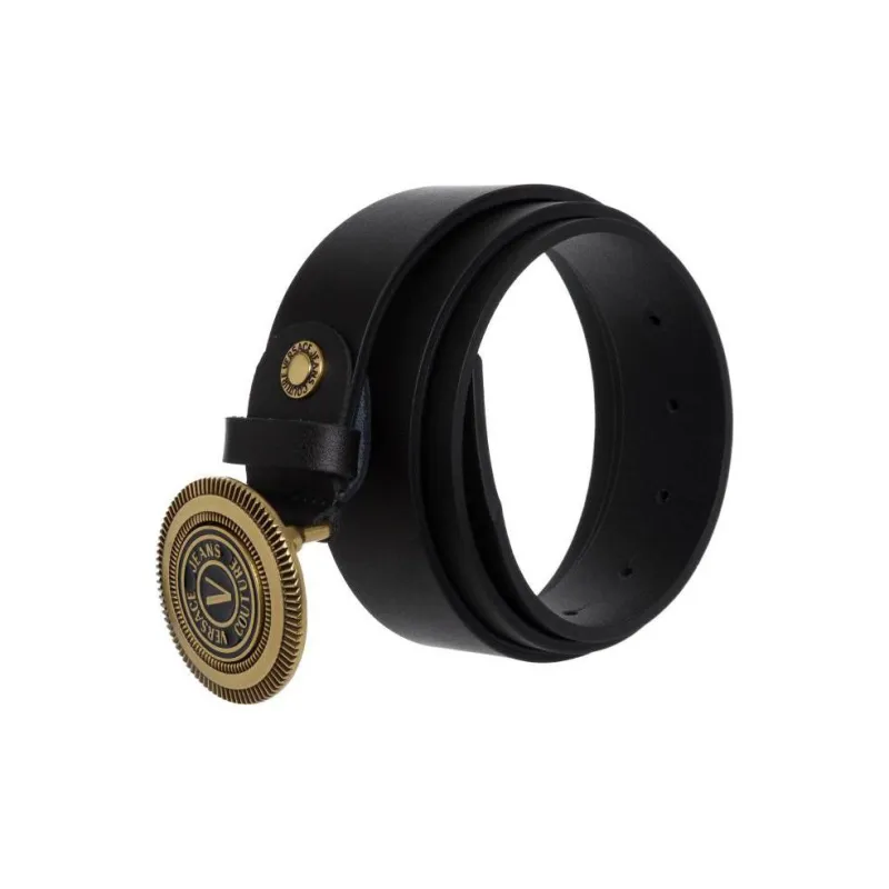VERSACE JEANS COUTURE Leather Belts Men's Black Width 3.3cm-1
