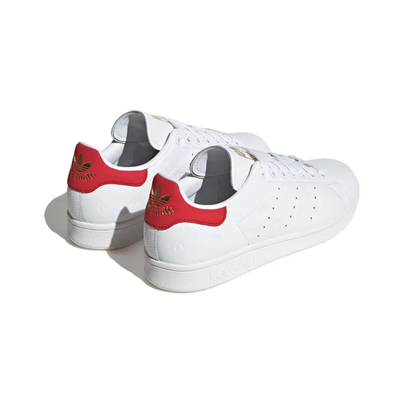 Adidas Stan Smith All Over Trefoil White Better Scarlet Women's-3