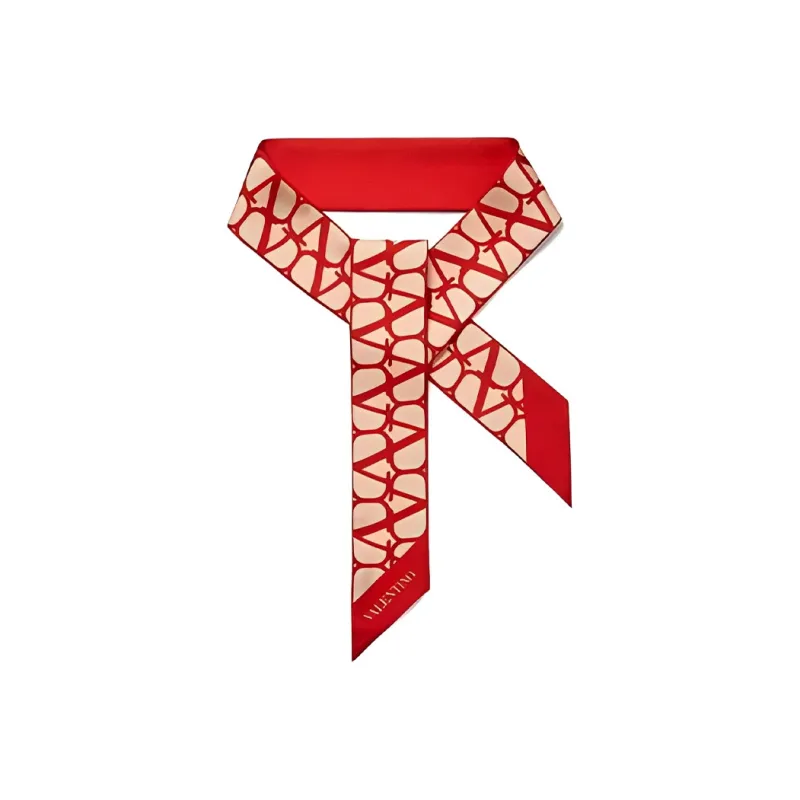 Valentino Silk Scarves Women's Red-1