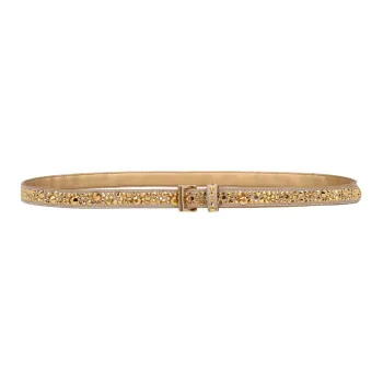 PRADA All Over Crystal Embellished Belt