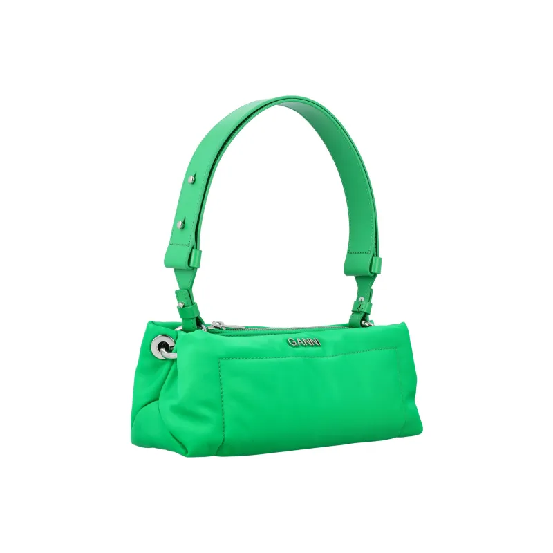 GANNI Nylon Baguette Bag Handbag, Shoulder Bag Women's Green-1