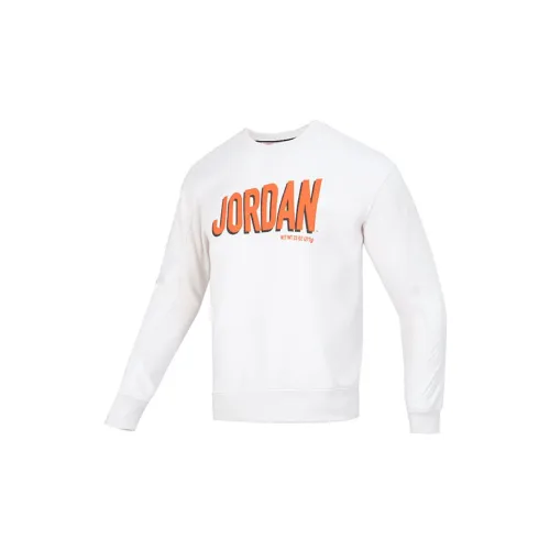 Jordan Flt Mvp Gfx Flc Crew Sweatshirts Men White