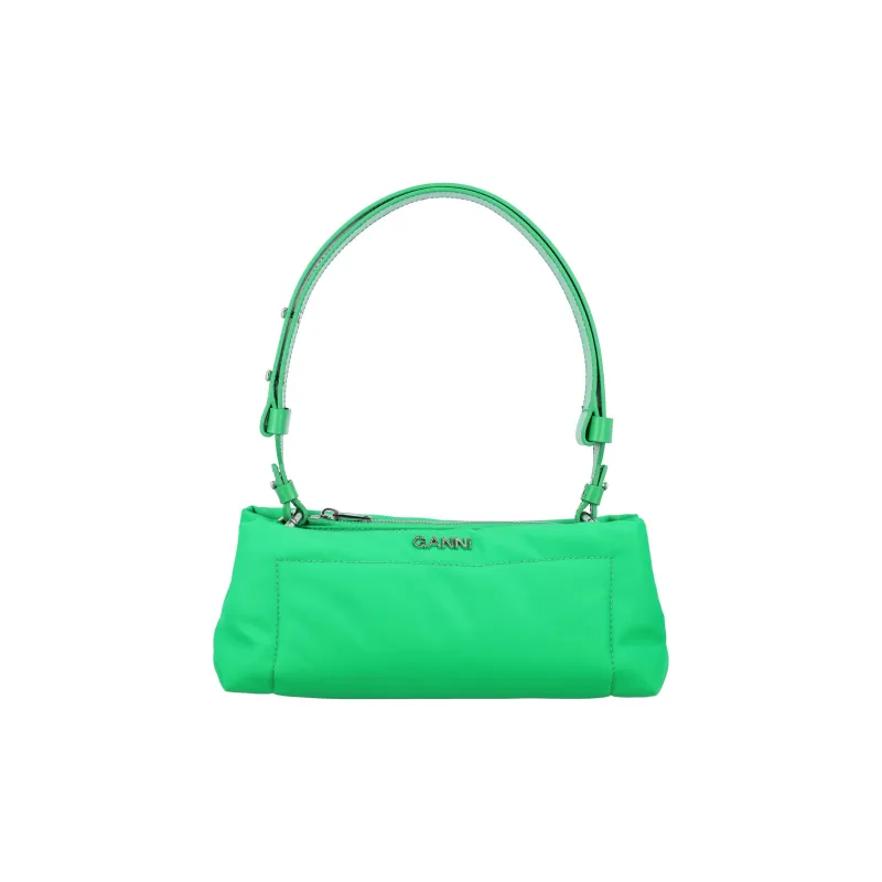 GANNI Nylon Baguette Bag Handbag, Shoulder Bag Women's Green-0