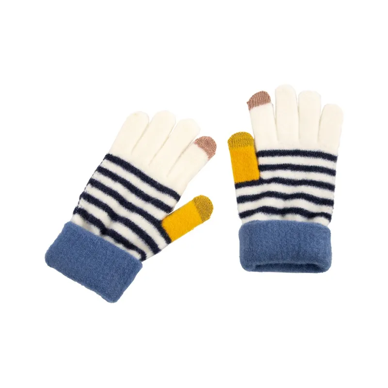 BAIJUAN Acrylic Knit Gloves Unisex Ecru-5