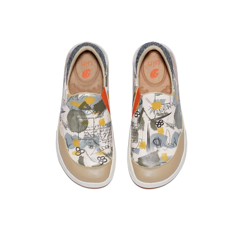 U.IN Painted Travel Shoes Andalusia 2 Stylish Skateboarding Shoes Women's-6