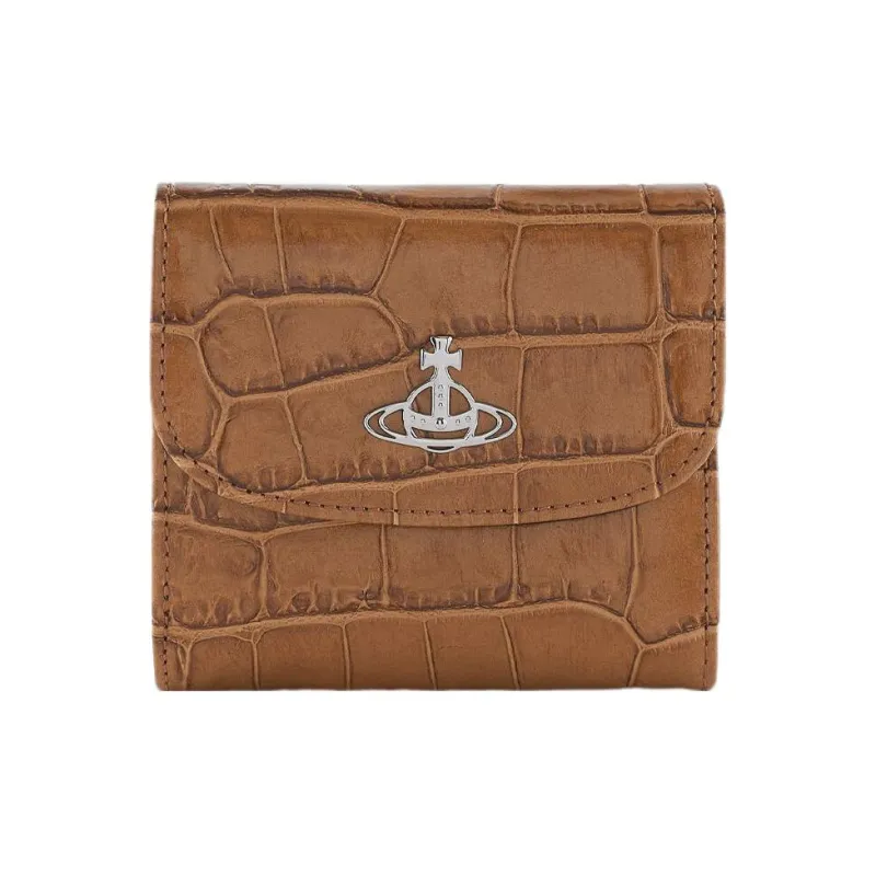 Vivienne Westwood Cow Leather Wallet Medium Size Women's Brown-0