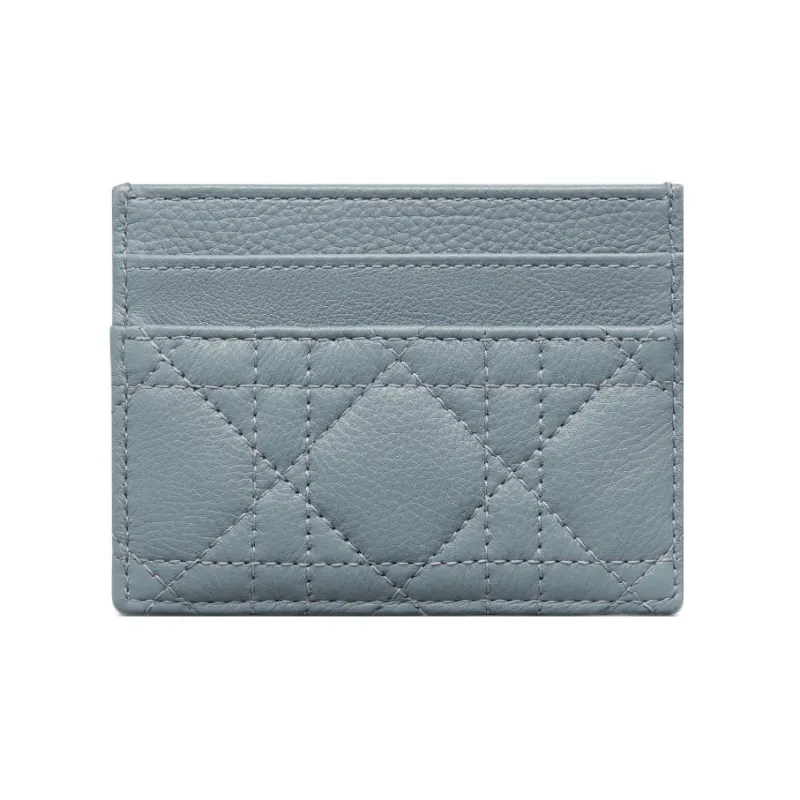 DIOR Soft Calfskin Card Holder Card Holder Women's Blue-2