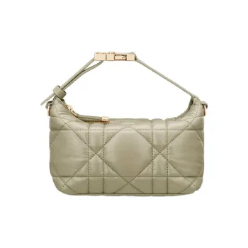DIOR DiorTravel Cow Leather Clutch Small Size Women's Green