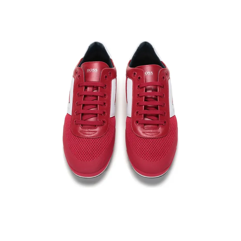HUGO BOSS Casual Shoes Men Low-Top White/Red-3