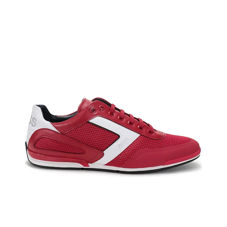 HUGO BOSS Casual Shoes Men Low-Top White/Red-1