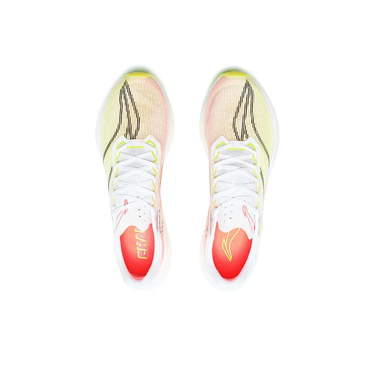 LiNing Feidian 3 Challenger Slip Resistant And Breathable Low Top Marathon Running Shoes Men's Pink White-2
