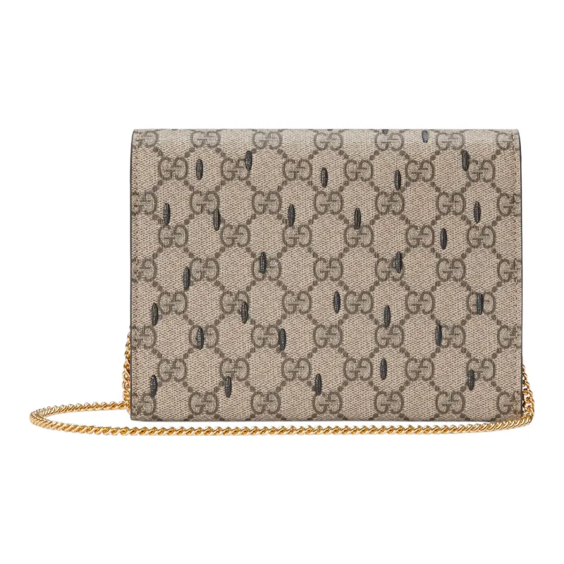 GUCCI Canvas Shoulder Bag Crossbody Bag Wallet Mini Women's Brown-2