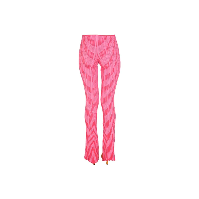 PHILOSOPHY DI LORENZO SERAFINI Intarsia knit Flared Trousers-1