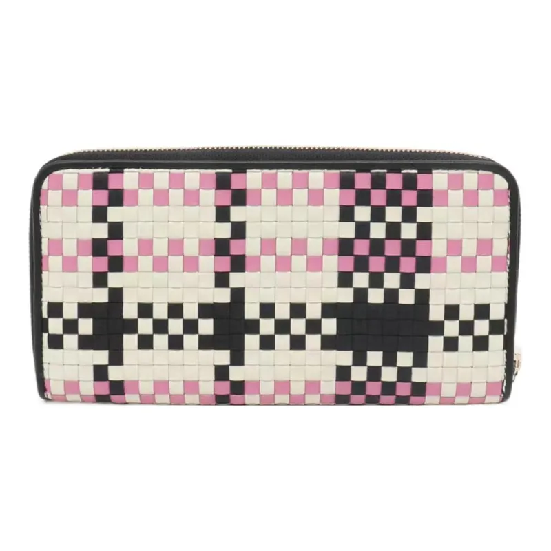 Furla Delicate Calfskin Wallet Women's White Black Pink-1