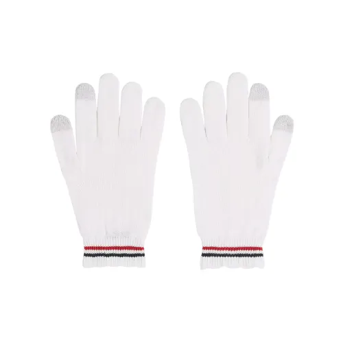 THOM BROWNE Knit Gloves Women's White