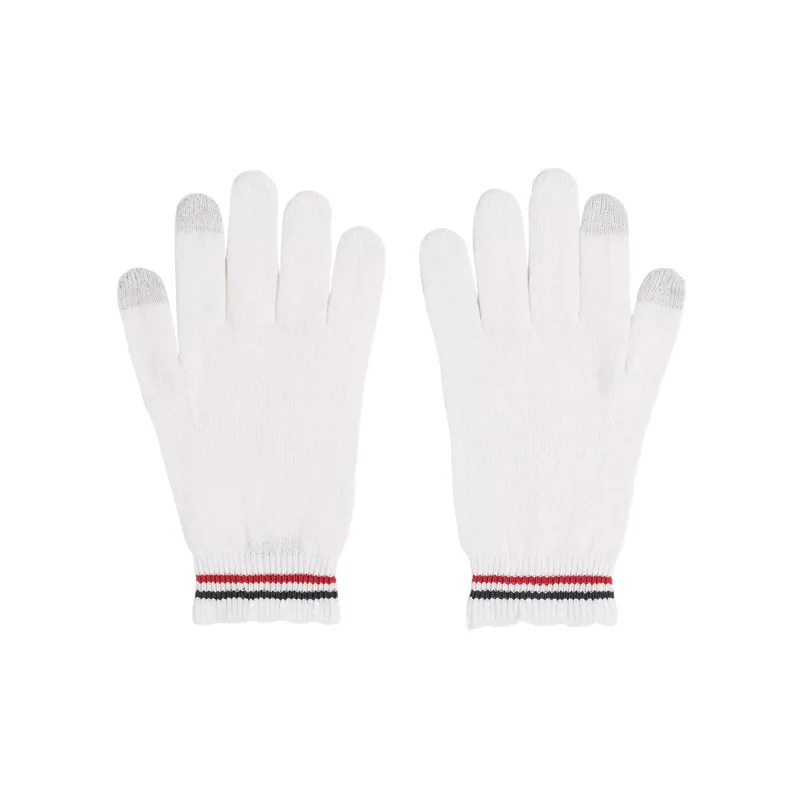 THOM BROWNE Knit Glove Women's White-0
