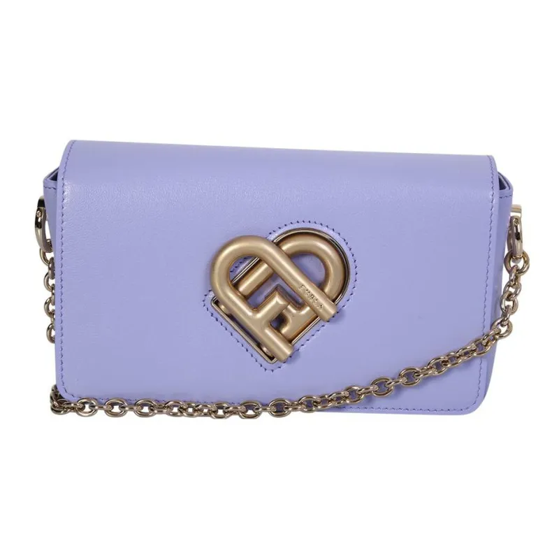 Furla My Joy Calfskin Shoulder Bag Crossbody Bag Mini Women's Blue Purple-0
