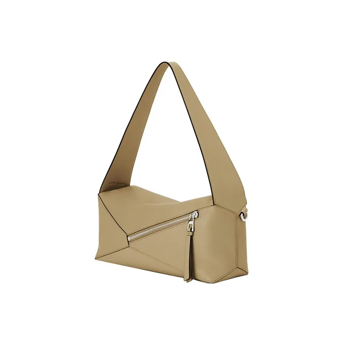 LOEWE Puzzle Hobo Calfskin One Shoulder Handbags Regular Women's Korean Thistle Green-4