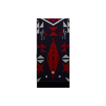Moncler Knit Scarves Men's Dark Blue
