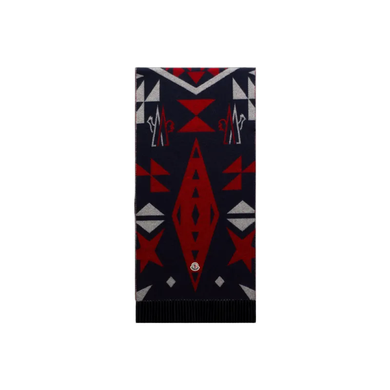 Moncler Knit Scarves Men's Dark Blue-0