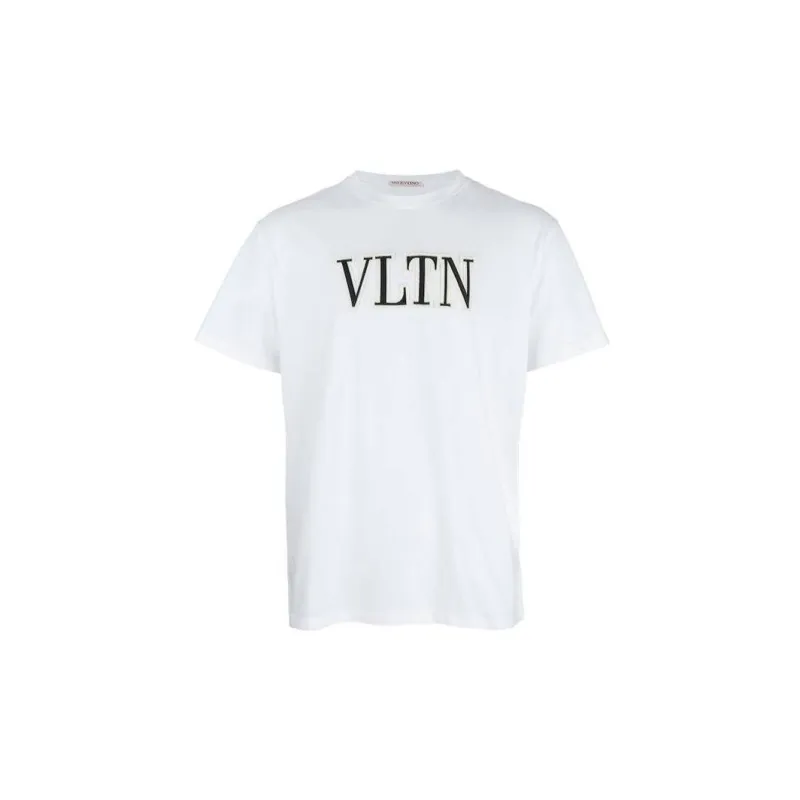 Valentino Vltn Logo Embroidered Crewneck T Shirt-0