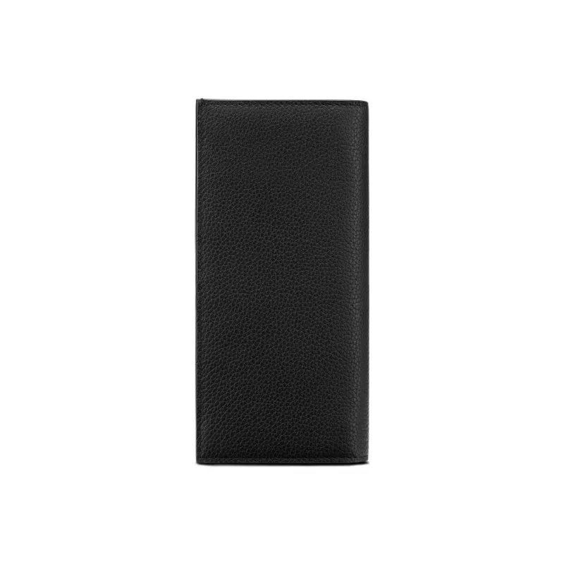 DIOR Grained Calfskin Card Holder Wallet Unisex Black-1