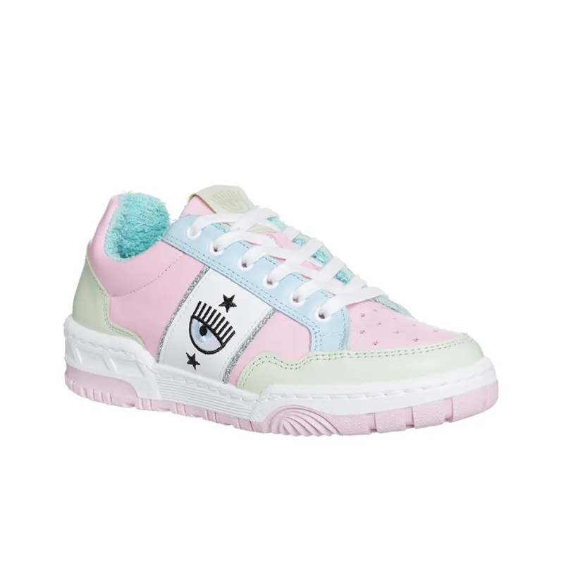 CHIARA FERRAGNI Stylish Skateboarding Shoes Women's Pink Green-2