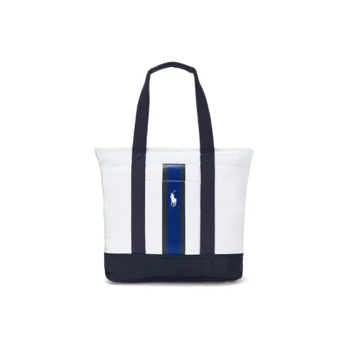 Polo Ralph Lauren Tote Bag Shopping Bag Handbag Women's White/Blue
