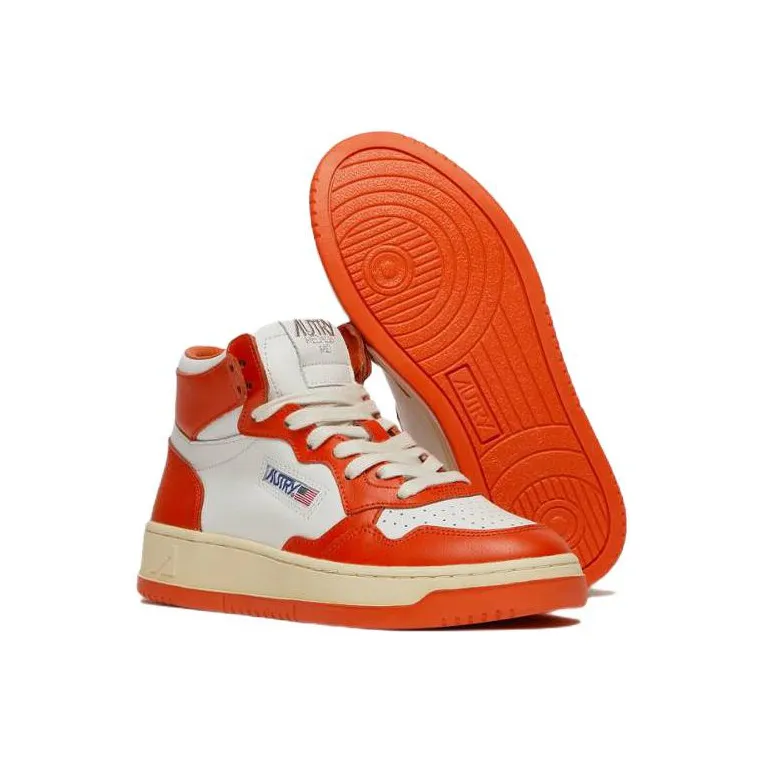 AUTRY Stylish Skateboarding Shoes Women's White Orange-3