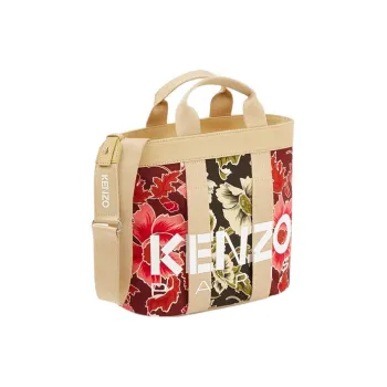 KENZO Cotton Tote Bag Shopping Bag Shoulder Bag Crossbody Bag Handbag Small Size Women's Multicolor