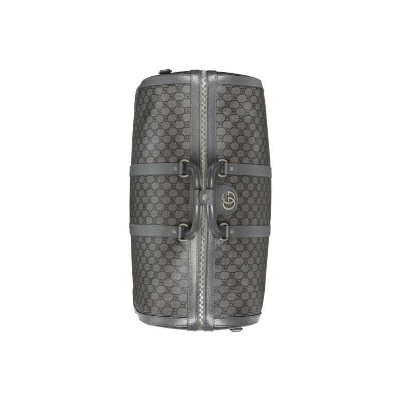 GUCCI Ophidia Canvas With Leather Trim Shoulder Bag Crossbody Bag Handbag Travel Bag Large Size Men's Gray-5