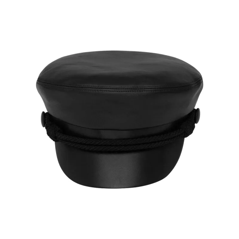 SAINT LAURENT Leather Berets Men's Black-2