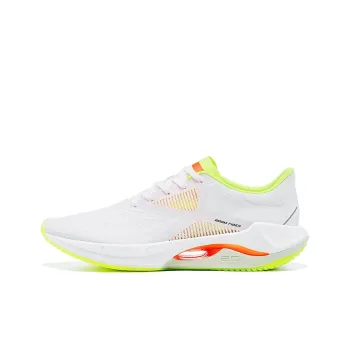 LiNing Cushioned Slip Resistant Abrasion Resistant Low Top Casual Running Shoes Men's White Green Red