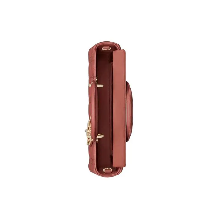DIOR Lady D-JOY Sheepskin Shoulder Bag Crossbody Bag Handbag Medium Size Women's Red-3