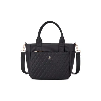 Hush Puppies Fabric Shoulder Bag Crossbody Bag Handbag Medium Size Women's Black