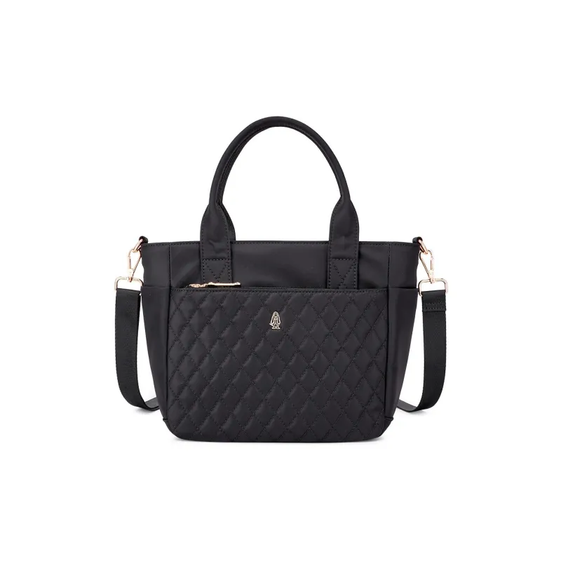 Hush Puppies Fabric Shoulder Bag Crossbody Bag Handbag Medium Size Women's Black-0