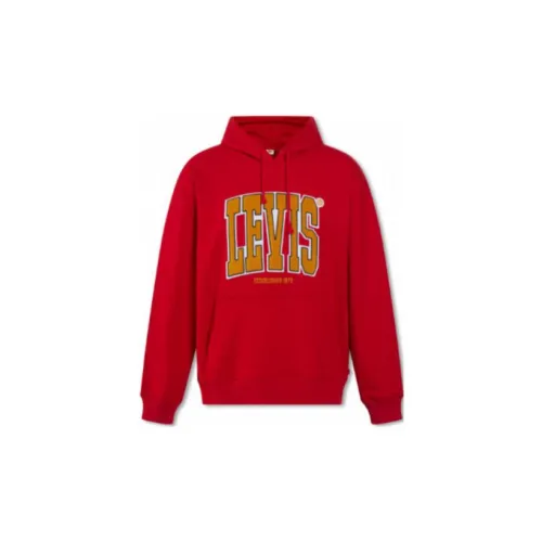 Levis Sweatshirt Men Red