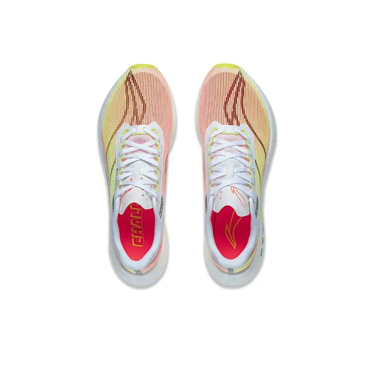 LiNing Feidian 3 Challenger Cushioning Anti-Slip And Wear-Resistant Low-Top Running Shoes Women's Pink White-2
