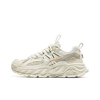 Erke Cushioning Anti Slip And Wear Resistant Low Top Running Shoes Women's Ivory Warm Linen
