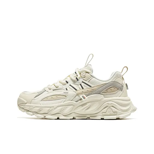 Erke Running Shoes Women's Low-Top Ivory/Warm Linen