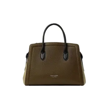 Kate Spade Knott Pebbled Leather Handbag, Shoulder Bag, Crossbody Bag Large Size Women's Jasper & Light Green