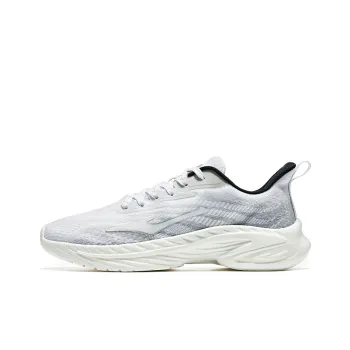 Erke Journey Begins Anti Slip Wear Resistant Low Top Running Shoes Men's True White Jet Black