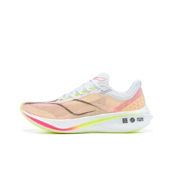 LiNing Feidian 3 Challenger Slip Resistant Breathable Low Top Marathon Running Shoes Men's Pink White