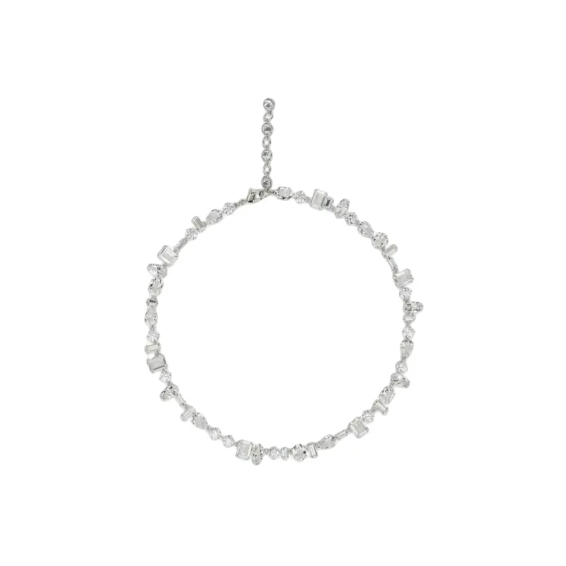 Swarovski Gema Silver White Necklaces Women's-0