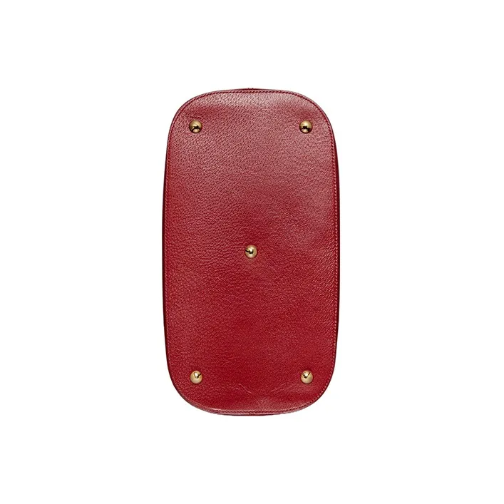 GUCCI Canvas With Leather Travel Bag Portable Crossbody Bag Shoulder Bag Small Size Men's Red-4