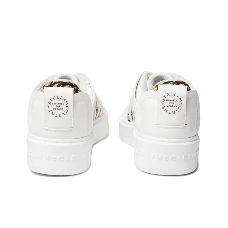 Stella McCartney S Wave 1 Low Top Stylish Skateboarding Shoes Women's White-4